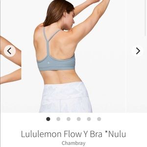 Lululemon Flow Y Bra in Chambray
